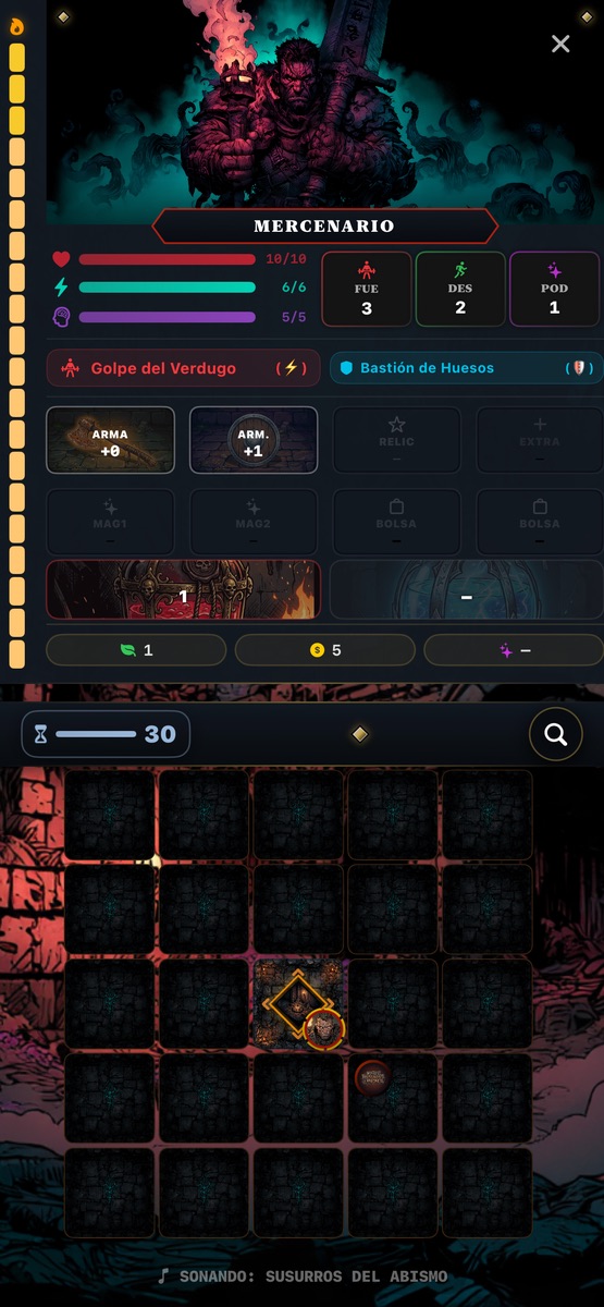 Captura del juego: exploración de la cuadrícula